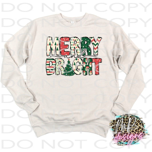 MERRY AND BRIGHT TRADITIONAL SWEATSHIRT