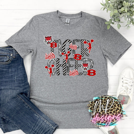 TIGER CHEER LETTERS T-SHIRT